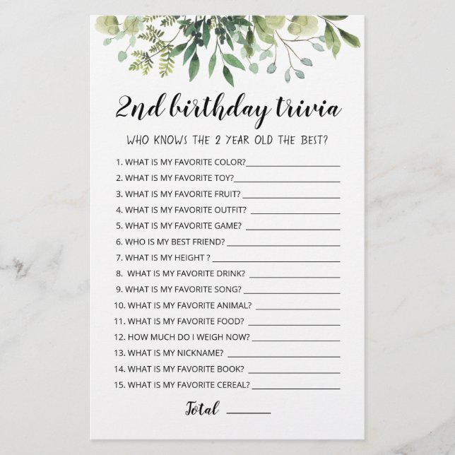 2:a födelsedagspresenten - redigerbart spel (Framsida)