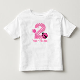 2:a födelsedagstjejen Ladybug Personlig T Shirt