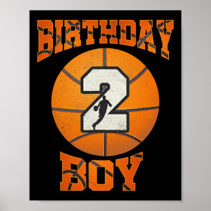 2:a födelsedagstjuppet basketboll 2:a året poster