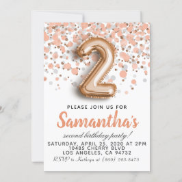 2:a inbjudan till födelsedag i Ro Guld