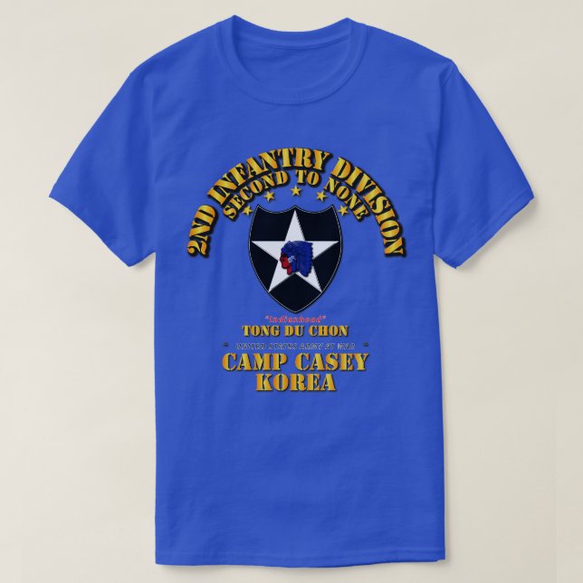 2:a infanteridiv Camp Casey Korea Tong Du Chon T Shirt (Design framsida)