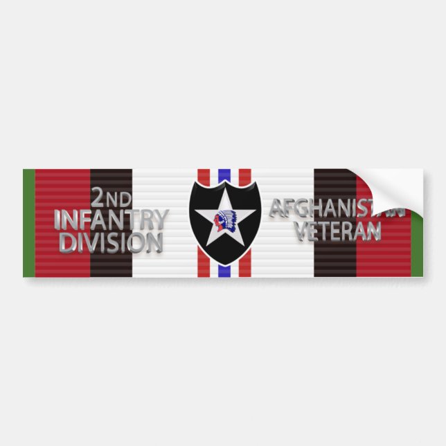 2:a infanteridivisionen Afghanistan Veteran Bildekal (Framsidan)