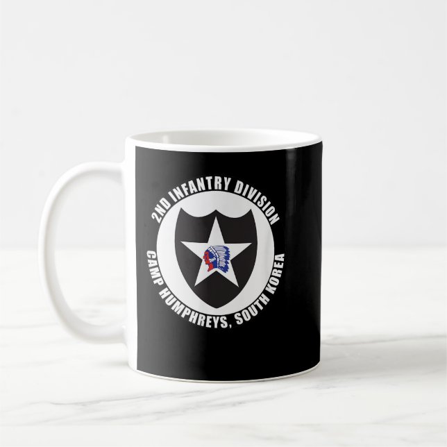 2:a infanteridivisionen Camp Humphreys Korea Emble Kaffemugg (Vänster)
