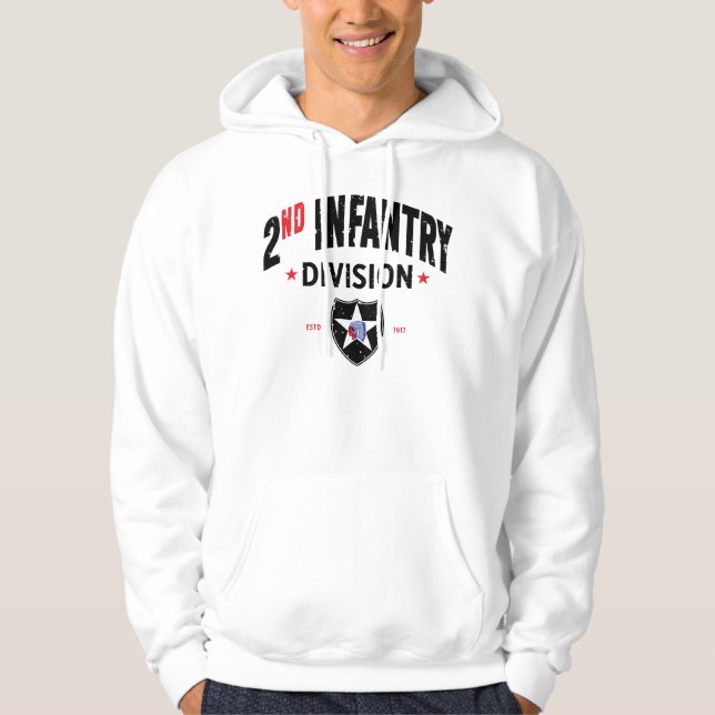 2:a infanteridivisionen "Indianhead" Disted Hoodie (Framsida)