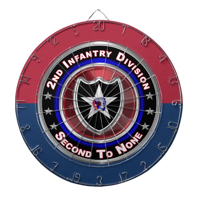 2:a infanteridivisionen “Indianhead Division” Darttavla (Framsidan)
