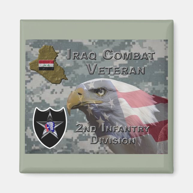 2:a infanteriet i Irak - Veteran Magnet (Framsidan)