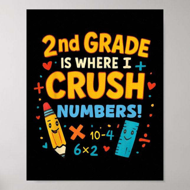 2:a klass är där jag krossar siffror Math tillbaka Poster (Framsidan)