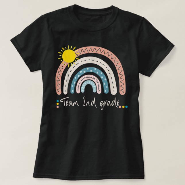 2:a Klass av teamet preK Squad Crew Teacher Rainbo T Shirt (Design framsida)
