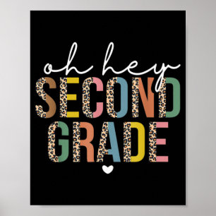 2:a Klass Back to school leopard för Poster