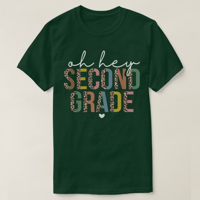2:a Klass Back to school leopard för T Shirt (Design framsida)