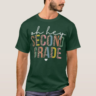 2:a Klass Back to school leopard för T Shirt