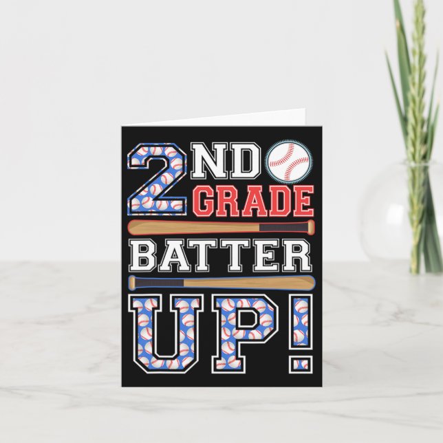 2:a Klass-batter upp Baseball sekund Klass tillbak Kort (Framsida)