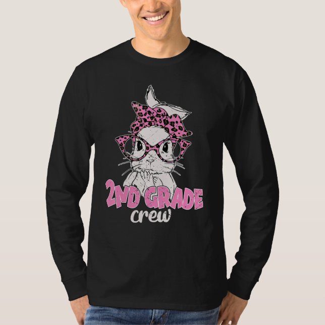 2:a Klass-besättningen leopard Glass Bunny Ansikte T Shirt (Framsida)