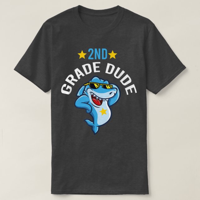 2:a Klass, Coola Shark Lusnyj andra Klassen bak  T Shirt (Design framsida)