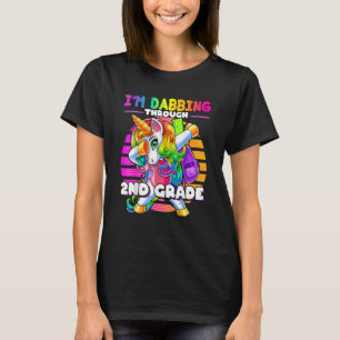 2:a Klass-dabbing Unicorn Back to school Retro Sol T Shirt