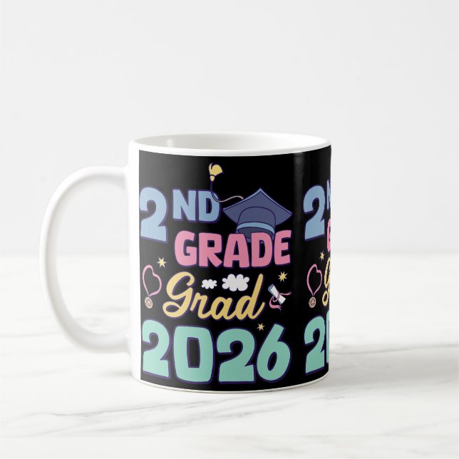 2:a klass examen 2026 stolt examen andra klass kaffemugg (Vänster)