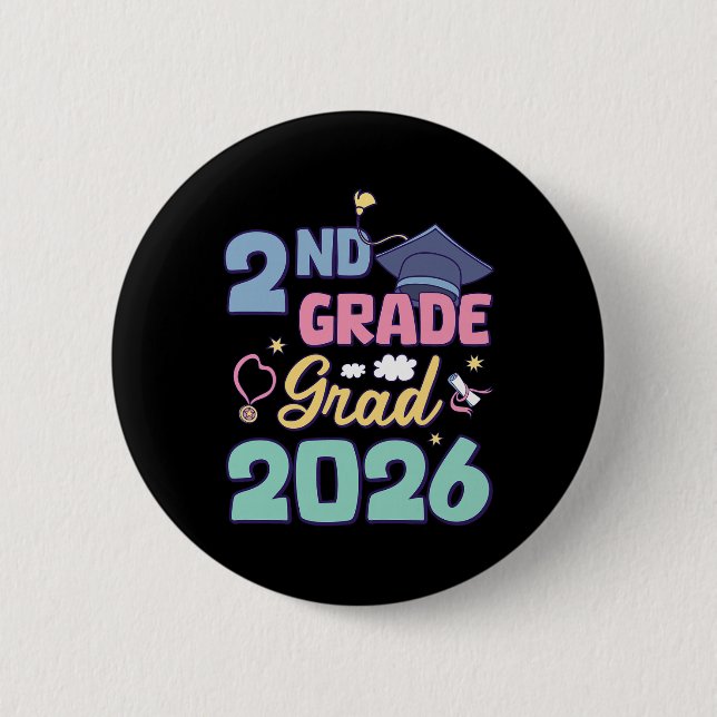2:a klass examen 2026 stolt examen andra klass knapp (Framsida)