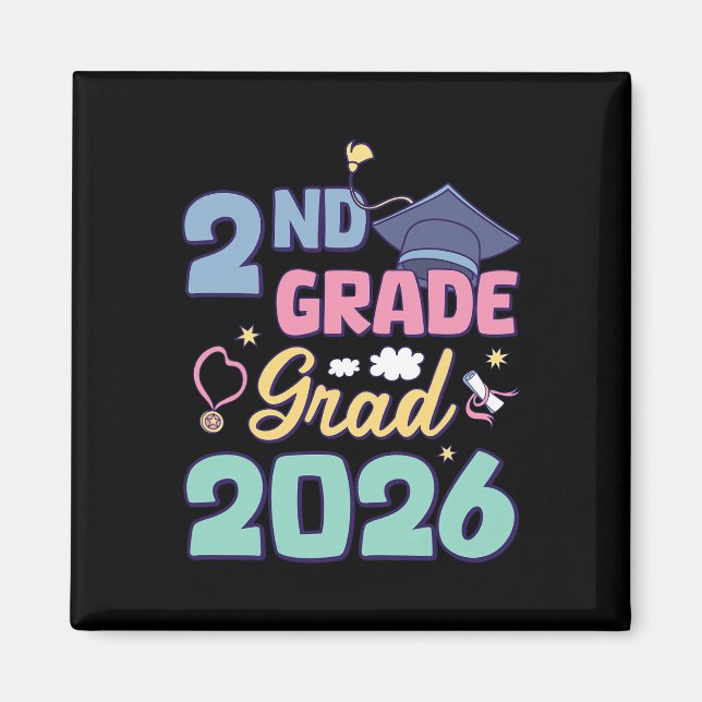 2:a klass examen 2026 stolt examen andra klass magnet (Framsidan)