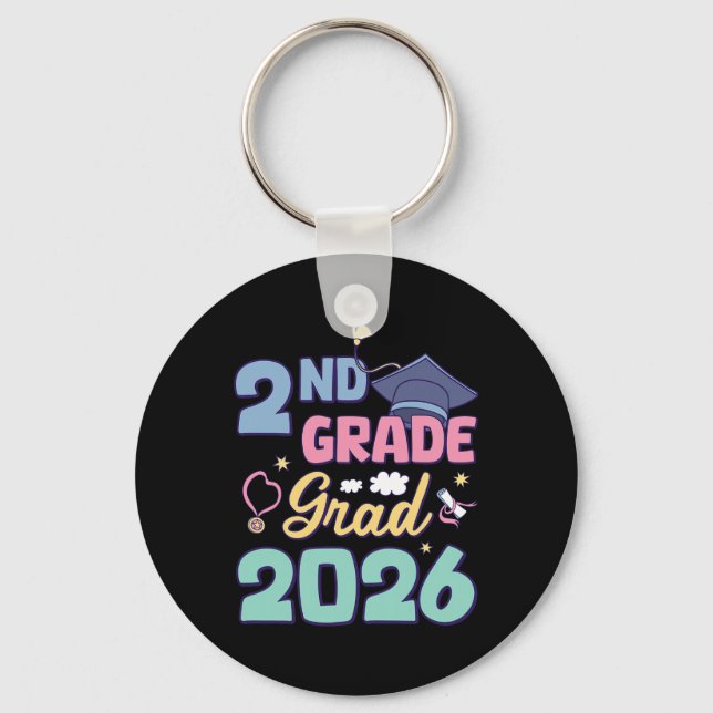 2:a klass examen 2026 stolt examen andra klass nyckelring (Framsida)
