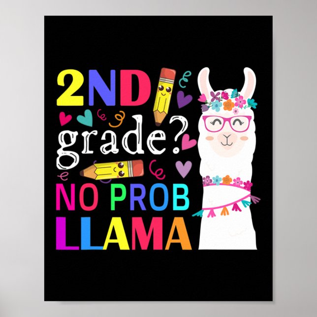 2:a Klass, ingen prob-llama-lärare Student första  Poster (Framsidan)