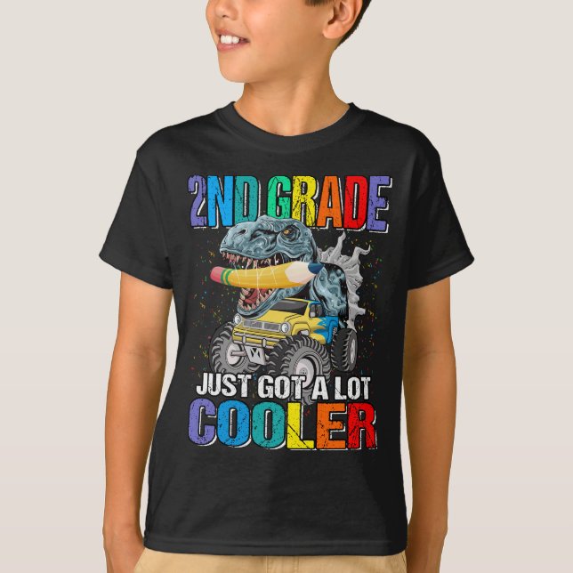 2:a Klass Just Har A Lot Cooler Monster Lastbil T Shirt (Framsida)