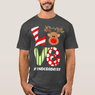 2:a Klass Kärlek Reindeer Light Julafton Reindeer T Shirt