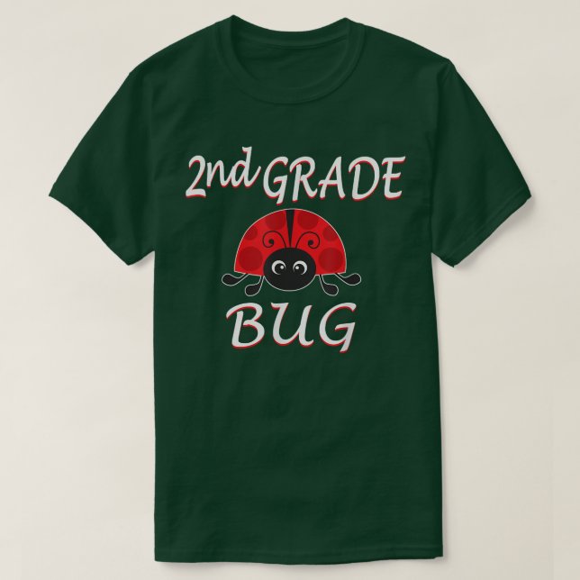 2:a Klass Kryp Ley Ladybug andra Klass tillbaka ti T Shirt (Design framsida)