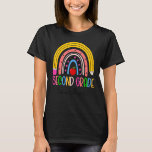 2:a Klass-läraren Teach Kärlek Inspire Rainbow Bac T Shirt