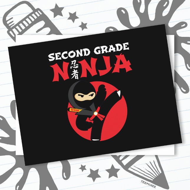 2:a Klass Ninja Kick första dagen Back to school Vykort (Skapare uppladdad)