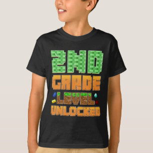 2:a klass nivå upplåst gamer ck till skolan design t shirt