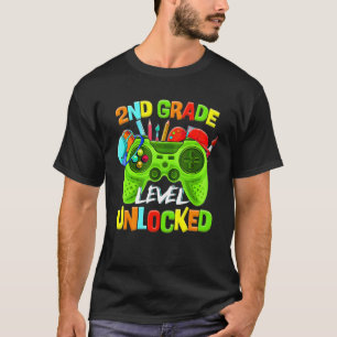 2:a klass nivå upplåst videospel tillbaka till sko t shirt