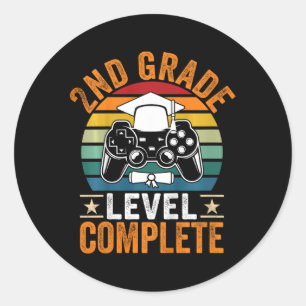 2:a Klass-nivån, fullständig cute Gamer-datorns Cl Runt Klistermärke