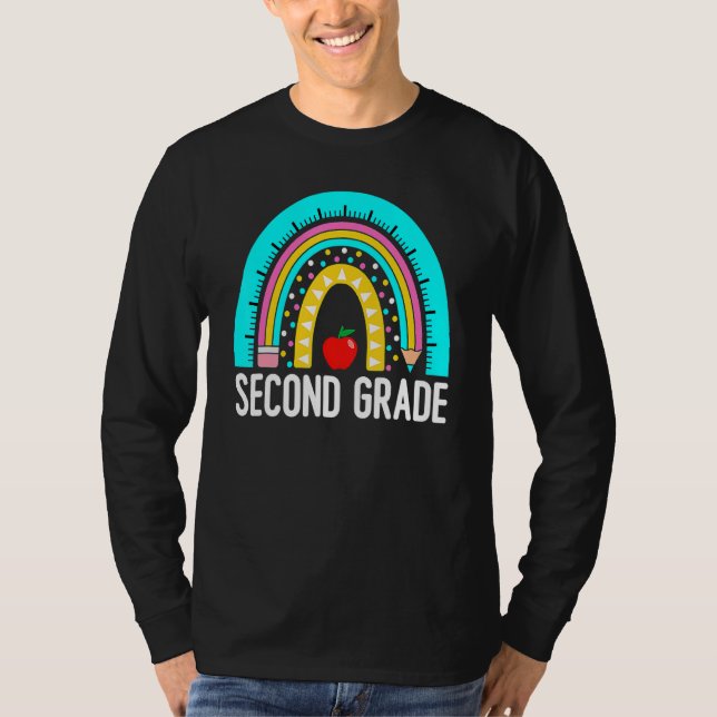 2:a Klass Regnbåglärarlaget andra Klass-torget T Shirt (Framsida)