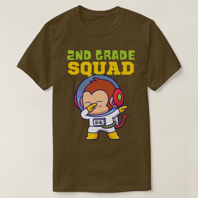 2:a Klass Squad, Back to school, Astronaut Monkey T Shirt (Design framsida)