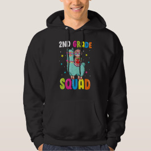 2:a Klass Squad Cute Llama Ridding Sloth Tillbaka Hoodie