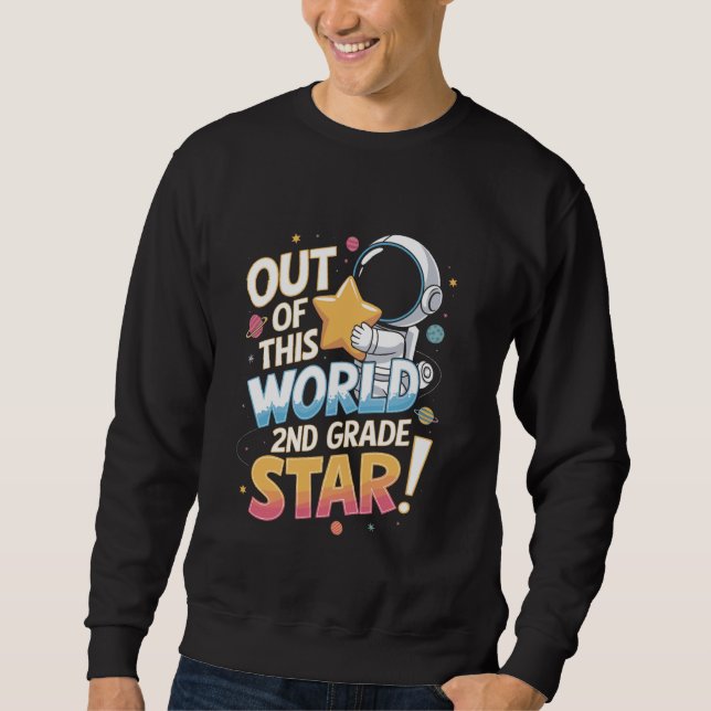 2:a Klass stjärniga astronomi Student Outer S Lång Ärmad Tröja (Framsida)