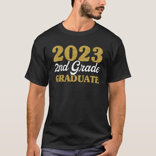 2:a Klass-Student-flickorna Kids 2023 Studenten T Shirt (Framsida)