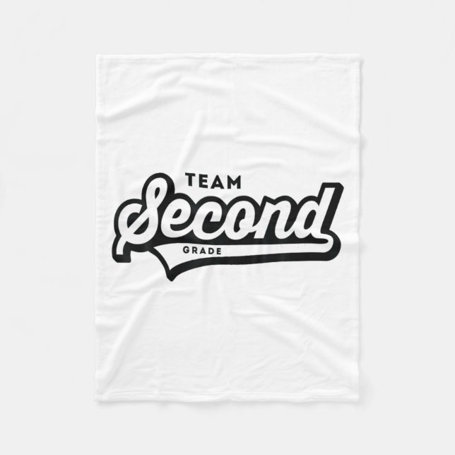2:a klass Team Skol Lärare Andra Baseball Styl Fleecefilt (Framsidan)
