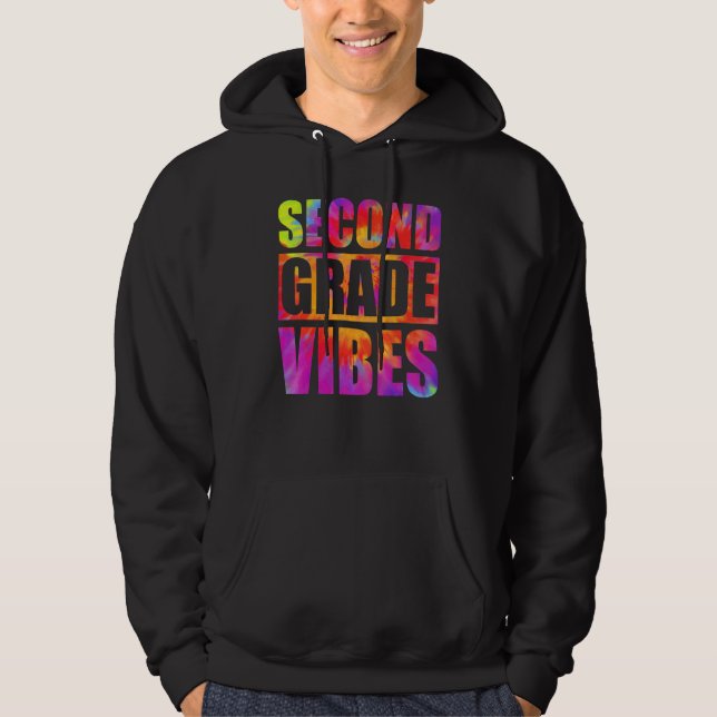 2:a klass Tie Dye lärare studenter tillbaka till s Hoodie (Framsida)