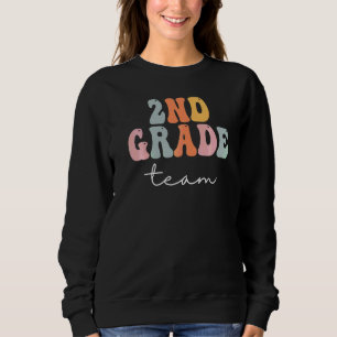 2:a klassens team retro groovy kvinnor glada först t shirt