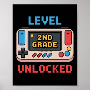 2:a klassnivån upplåst videospel Ck till skolans T Poster