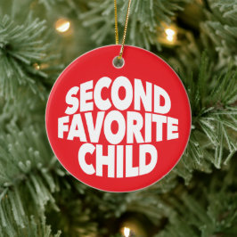 2:a mest favorit barn nummer ett syskon syster julgransprydnad keramik