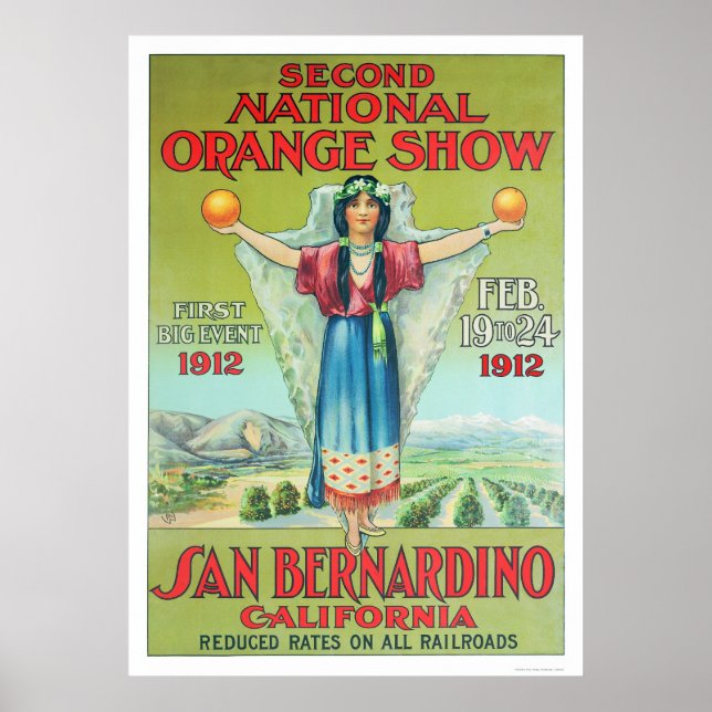 2:a nationella Orangen 1912 Poster (Framsidan)