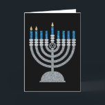 2:a natten på Hanukkah Glitter-kortet Tack Kort<br><div class="desc">Hanukkah 2022 börjar på kvällen Söndag den 18 december och slutar på kvällen måndagen den 26 december</div>