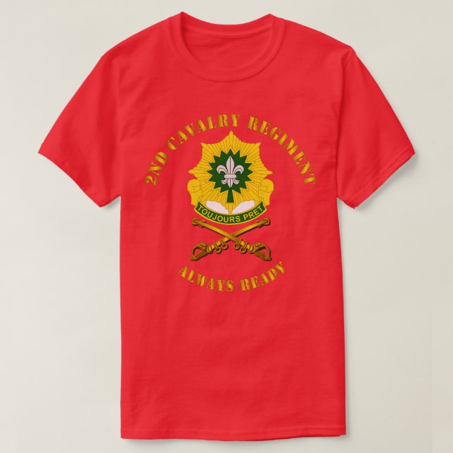 2:a Redot DUI-ALLVARLIGEN för kavalleriregim T Shirt (Design framsida)