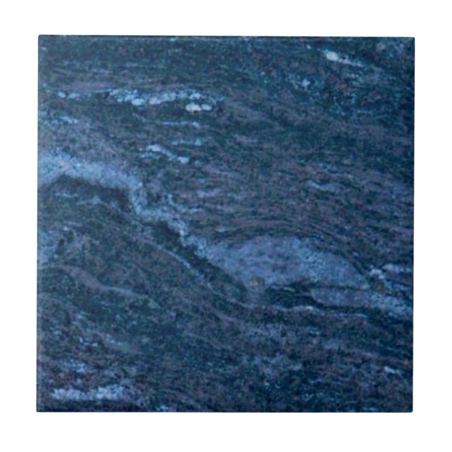 2:a Riken Blå faux Granite Reproduction Kakelplatta (Framsidan)