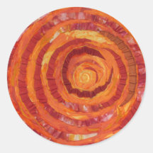 2:a Sacral Chakra - Orange Paint-Fabric #2