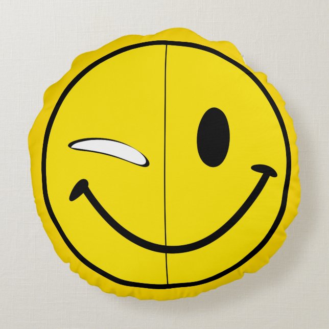 2:a SmirkSmile Rund Kudde (Baksidan)