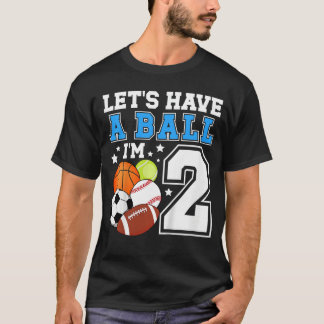 2:a sport födelsedagsfestwo år gammal pojke födels t shirt