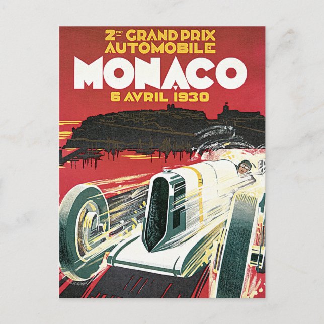 2:a storpriset i Monaco Vykort (Framsida)